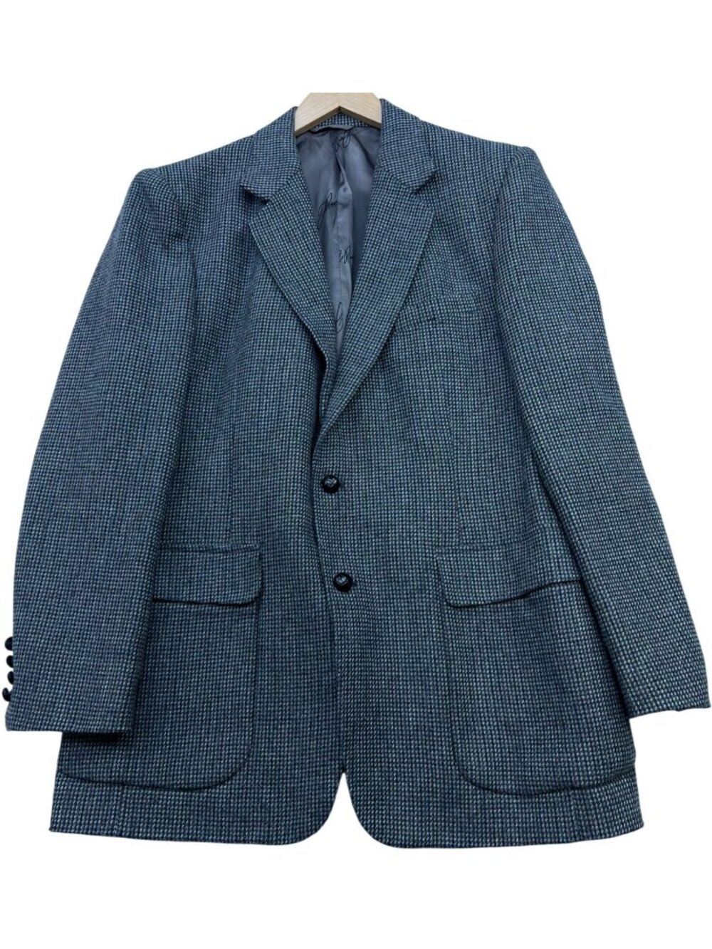 Joe Namath Men's Two-Button Wool Tweed Blazer Jacket Long Sleeve Size 42R Gray